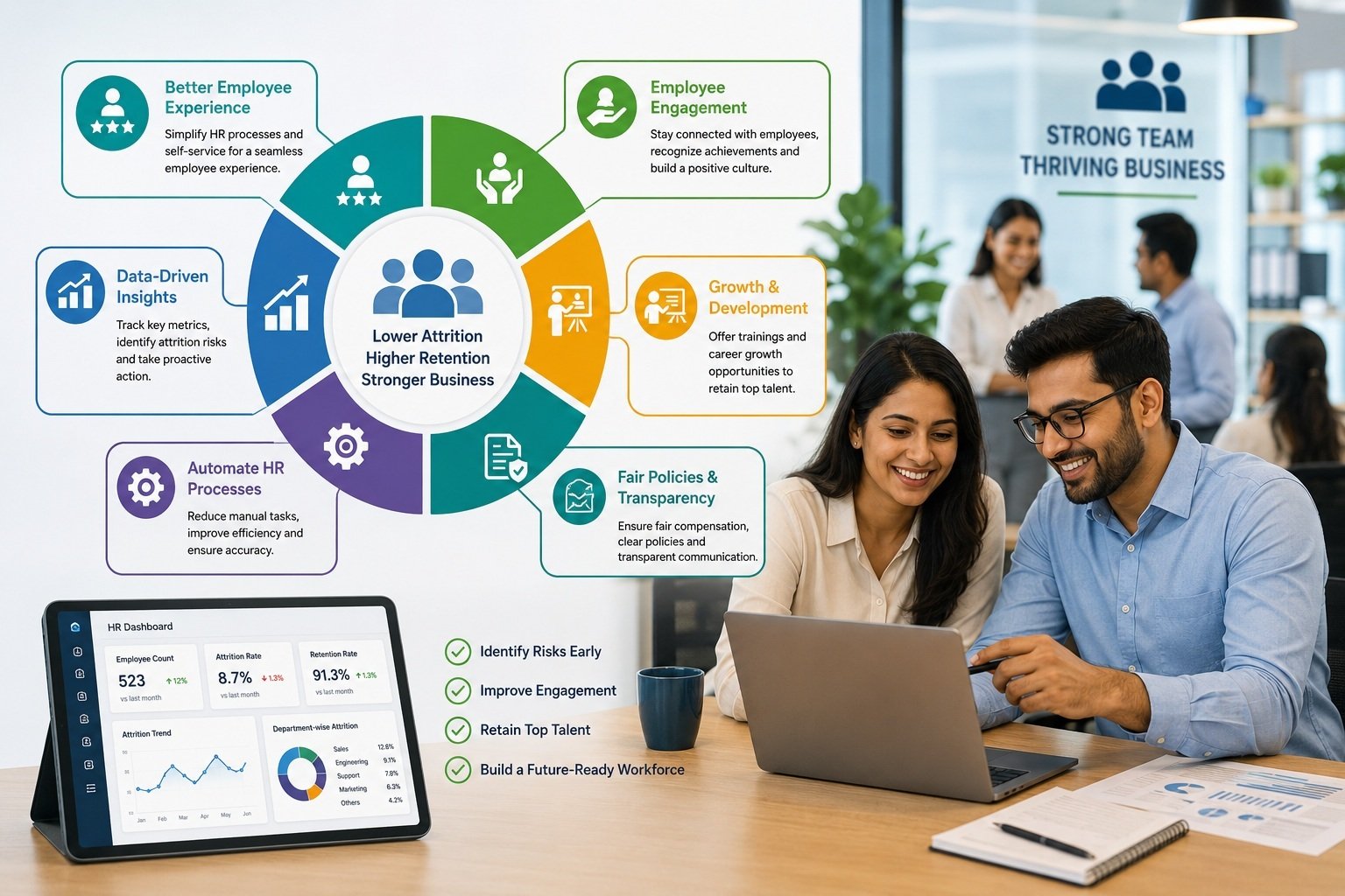 How HRMS Software Helps Businesses Reduce Employee Attrition and Improve Retention
